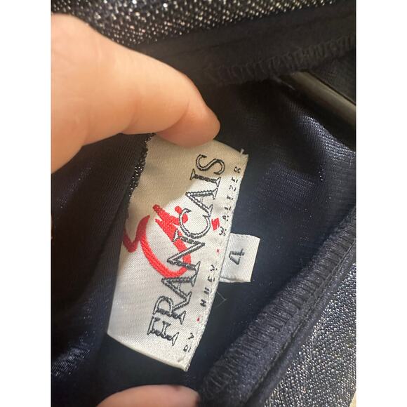 Francais by Huey Waltzer Vintage Gown Sparkly Dress Long Elegant Sz 4 - Picture 5 of 7